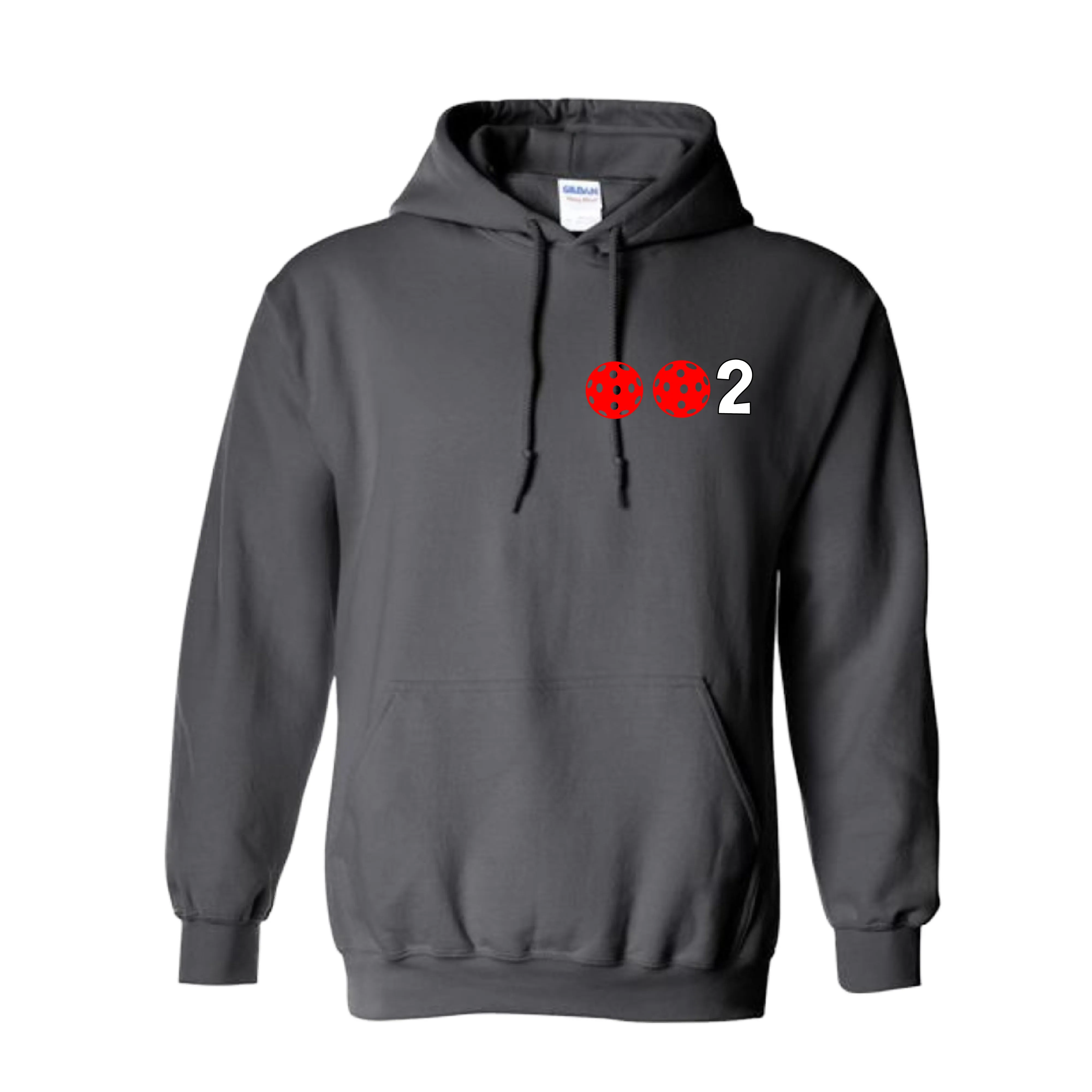 002 With Pickleballs Customizable (Colors Green Orange Red) | Unisex Hoodie Pickleball Sweatshirt | 50% Cotton 50% Polyester