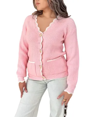 1 The Woman - Allison Scalloped Cardigan