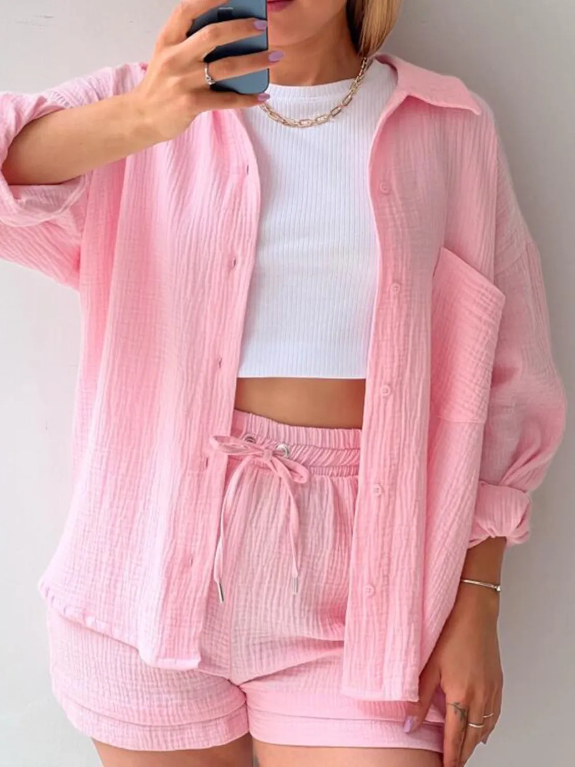 11 Casual Beachwear Button Up Shirt / Shorts Outfits