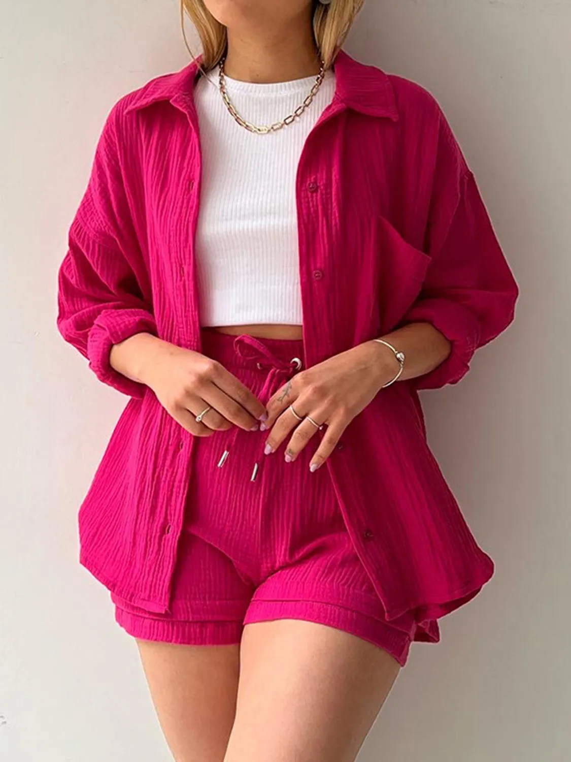 11 Casual Beachwear Button Up Shirt / Shorts Outfits