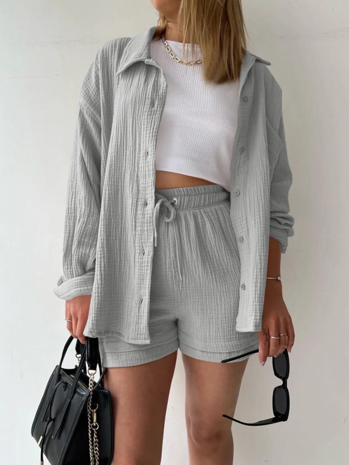 11 Casual Beachwear Button Up Shirt / Shorts Outfits