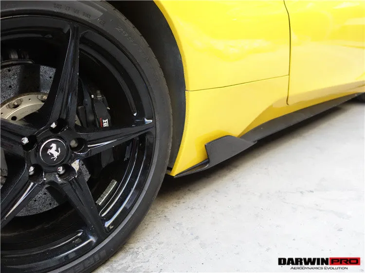 2010-2015 Ferrari 458 Coupe & Spider Speciale Style Carbon Fiber Side Skirts Canards