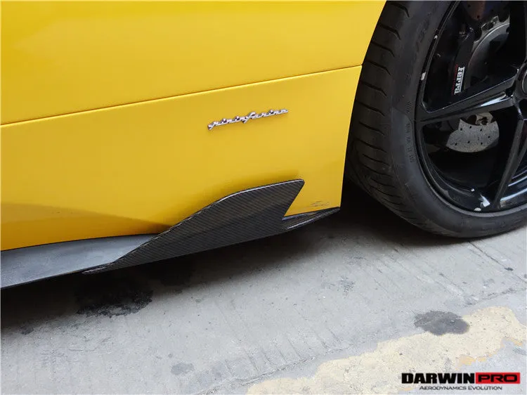 2010-2015 Ferrari 458 Coupe & Spider Speciale Style Carbon Fiber Side Skirts Canards
