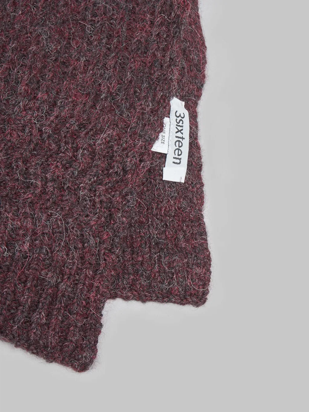 3sixteen Alpaca Rib Scarf Bordeaux