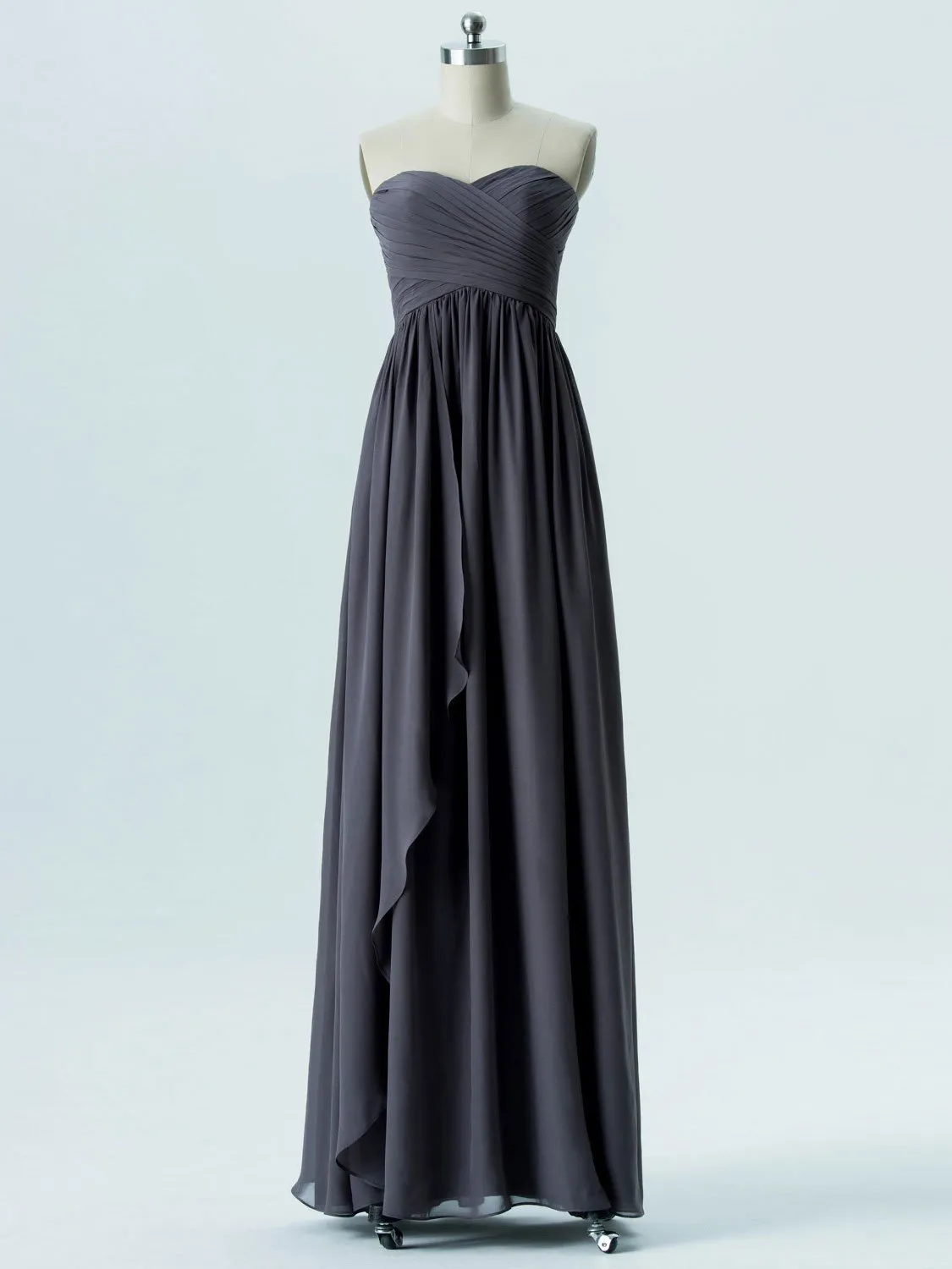 A-line Sweetheart Floor-Length Chiffon Bridesmaid Dresses 2865