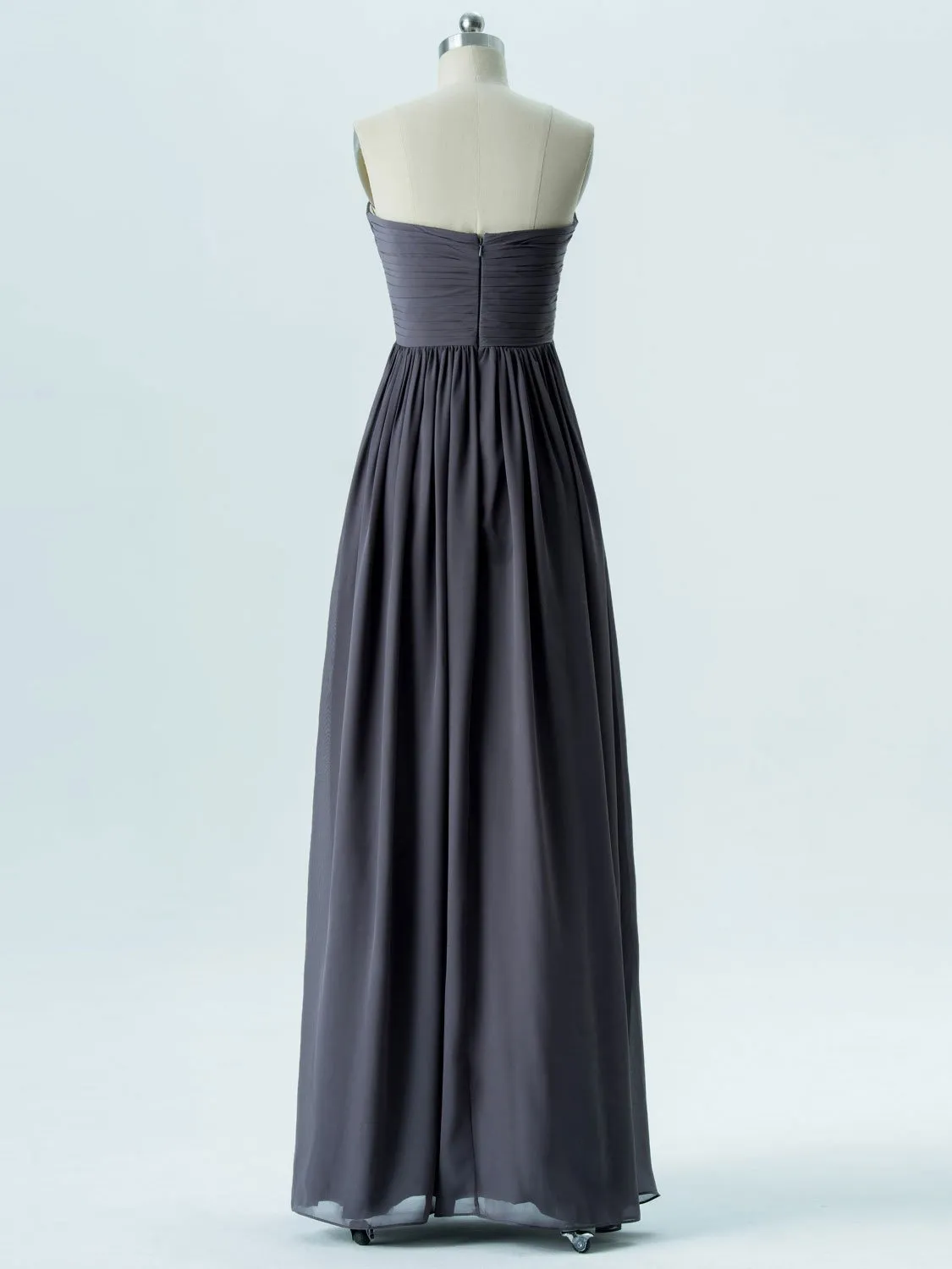 A-line Sweetheart Floor-Length Chiffon Bridesmaid Dresses 2865