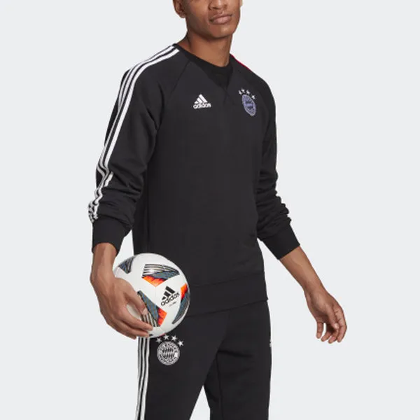adidas FCB SWT TOP Bayern Munich Soccer/Football Sports Pullover Sweatshirt Black, black