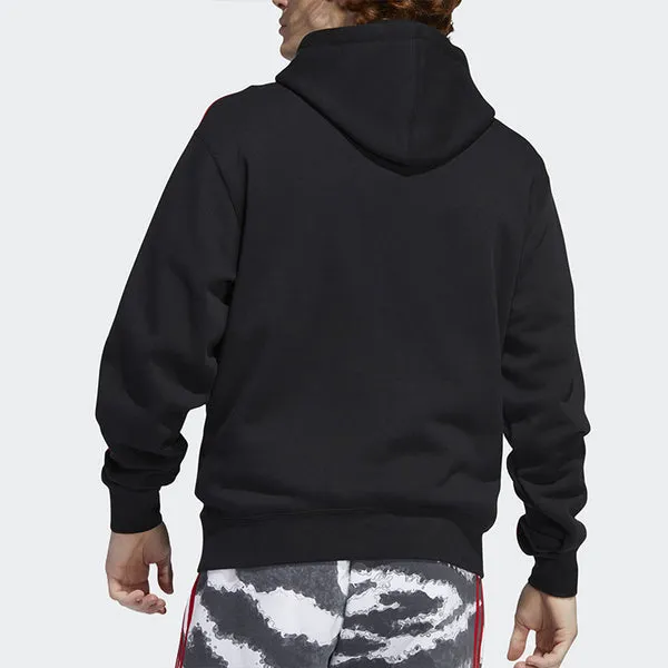 adidas originals 3 Stripe Circle Sports Black Sweatshirt, black