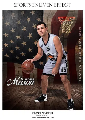 Alonzo-Mason - Basketball Sports Enliven Effect Photography Template