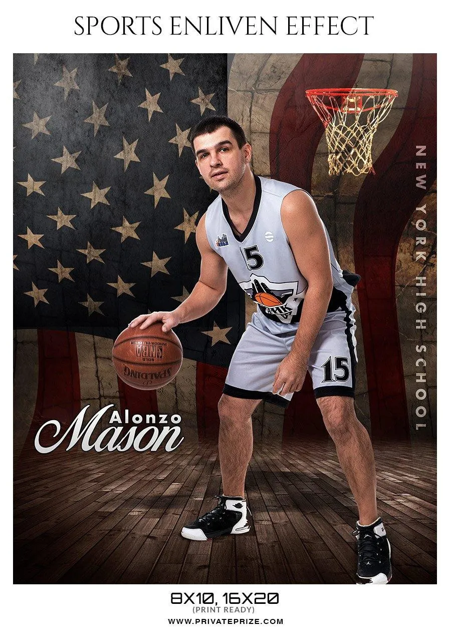 Alonzo-Mason - Basketball Sports Enliven Effect Photography Template