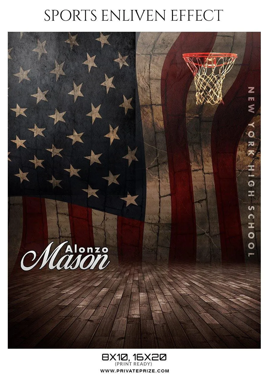 Alonzo-Mason - Basketball Sports Enliven Effect Photography Template