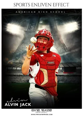 Alvin Jack - Baseball Sports  Enliven Effects Photography Template