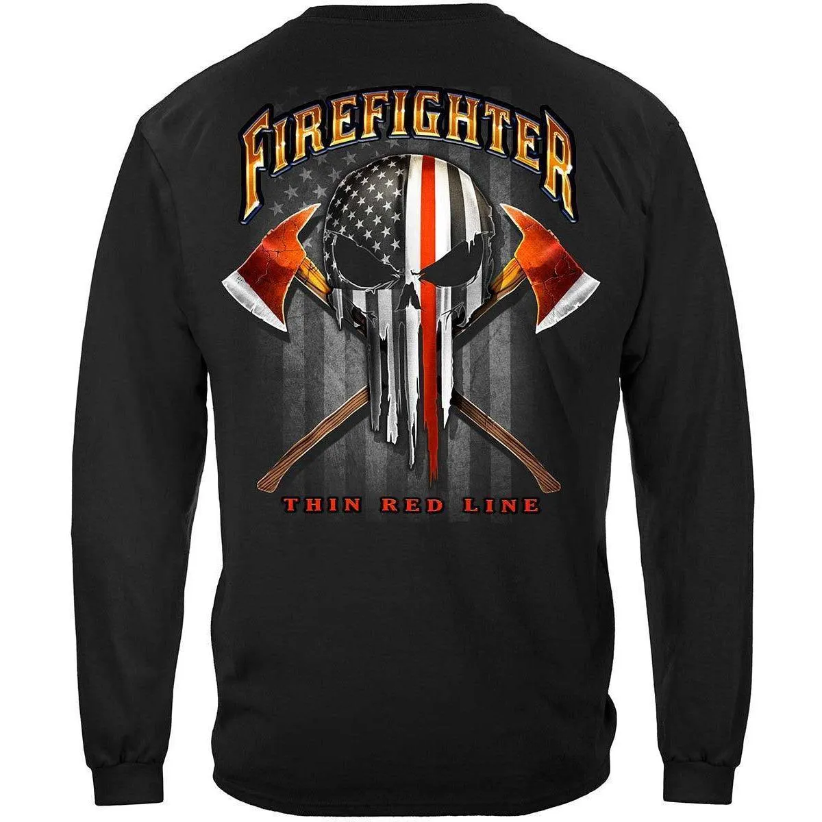 American Pride Firefighter Skull of Freedom T-shirt