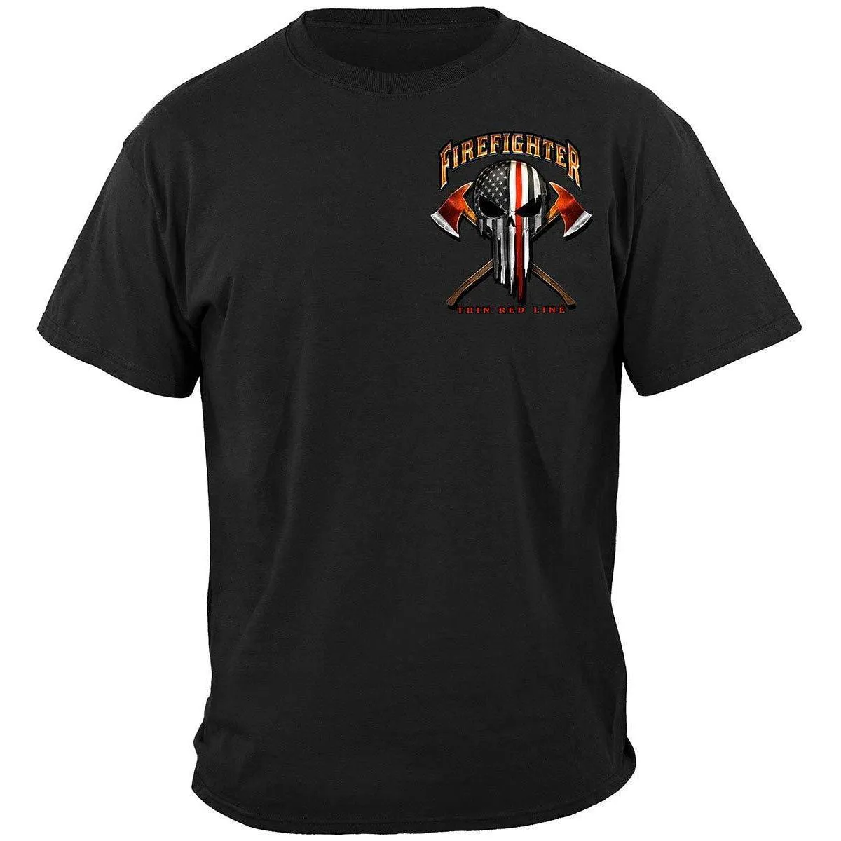 American Pride Firefighter Skull of Freedom T-shirt