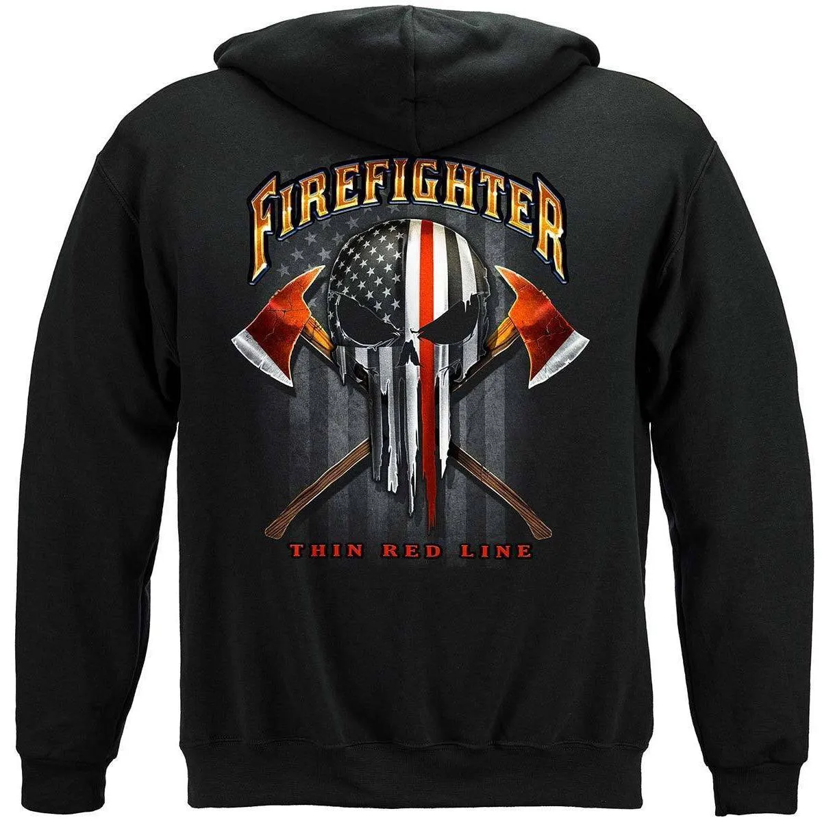 American Pride Firefighter Skull of Freedom T-shirt
