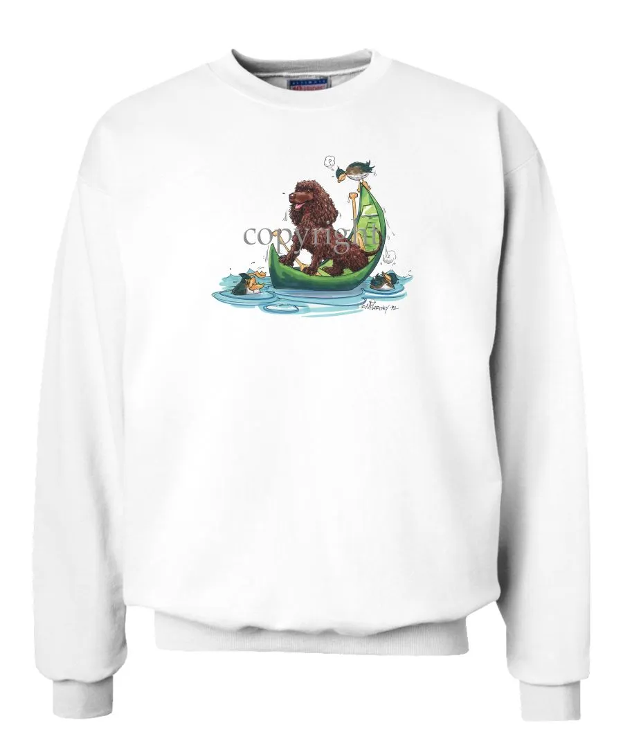 American Water Spaniel - Canoe - Caricature - Sweatshirt