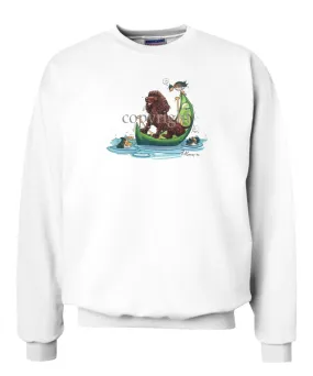 American Water Spaniel - Canoe - Caricature - Sweatshirt