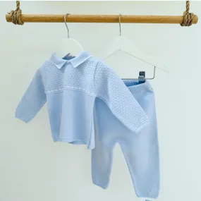 Artesania Granlei Boys Blue Knitted Polo Tracksuit