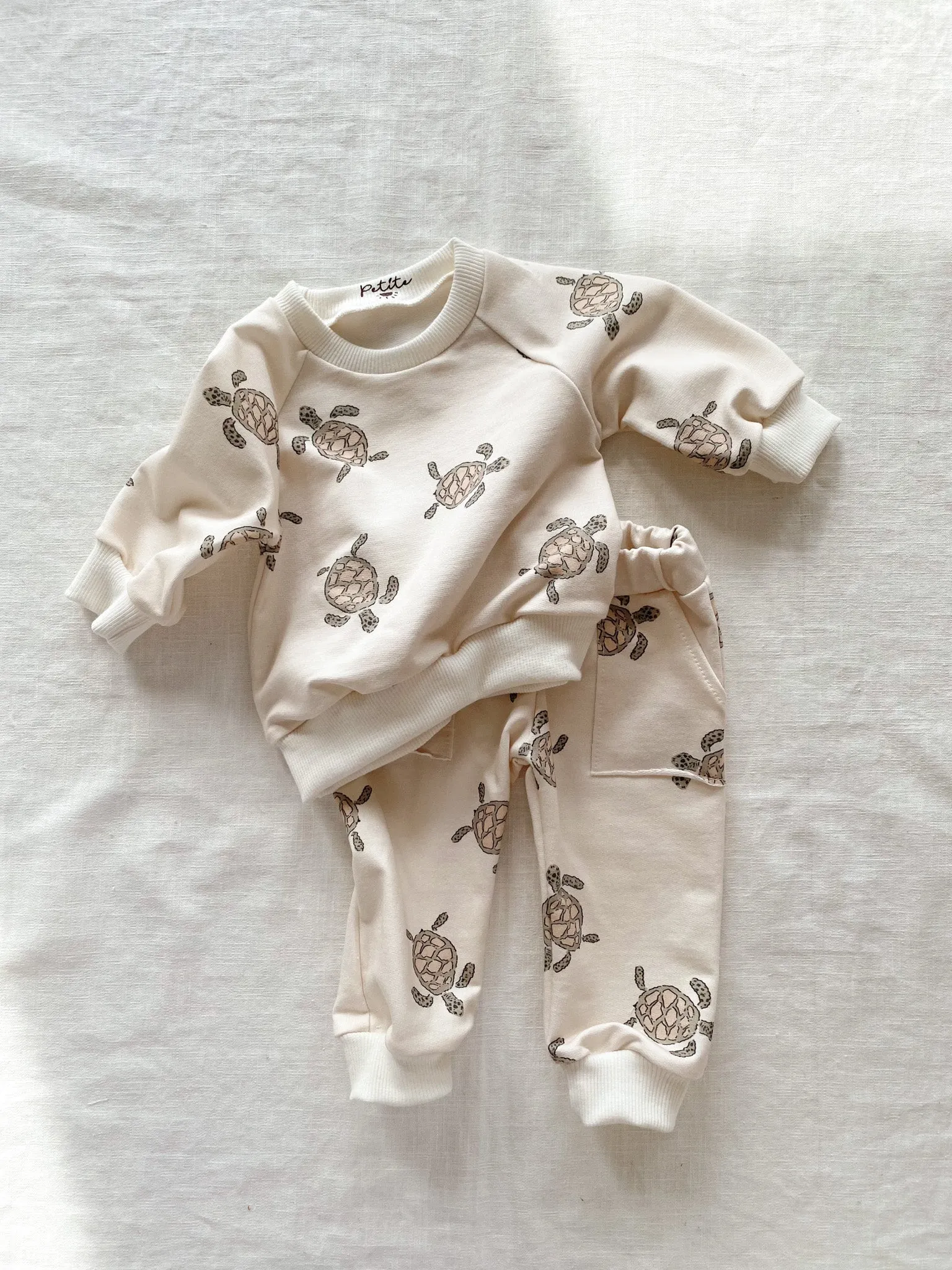 Baby cotton sweatshirt / turtles