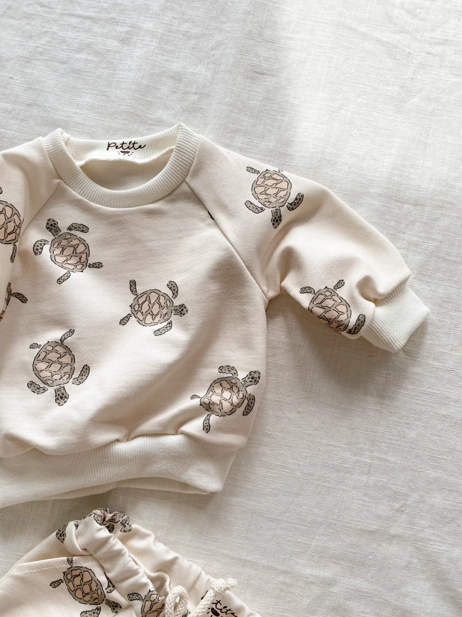 Baby cotton sweatshirt / turtles