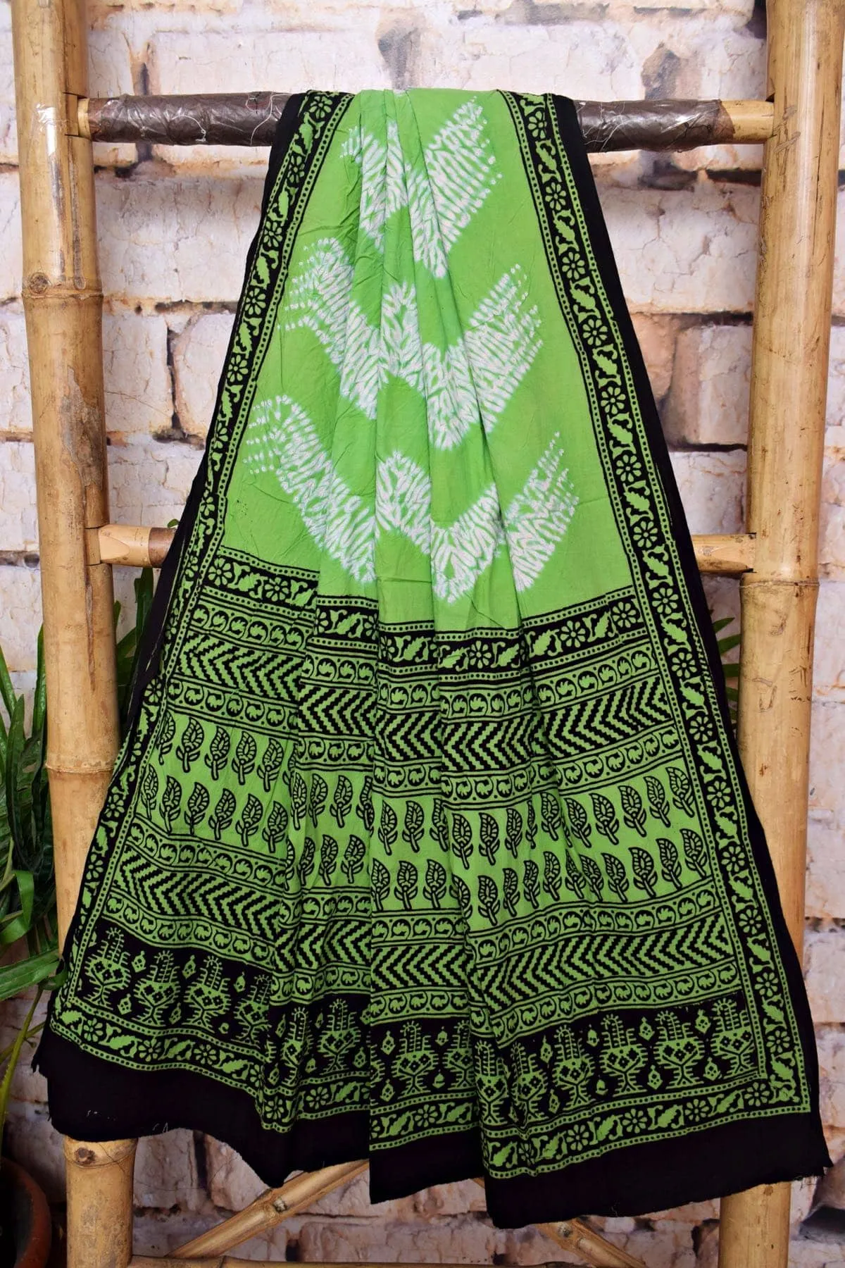 Bagh Cotton Suit with Shibori