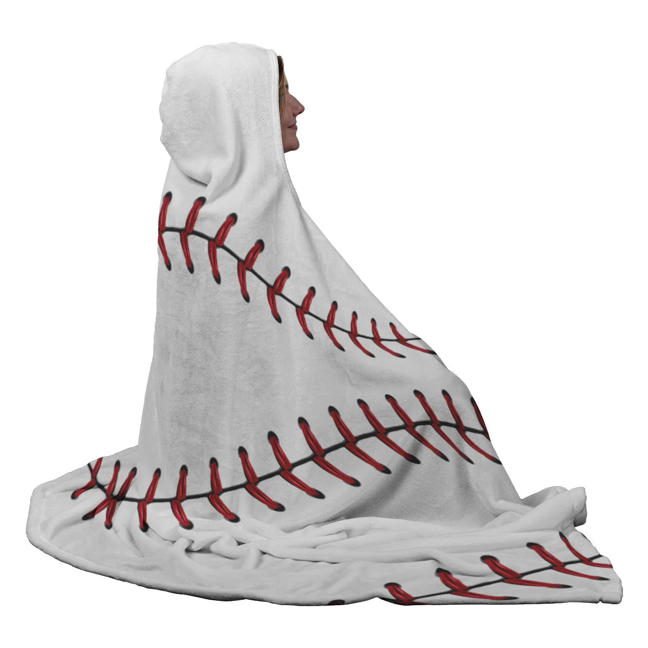Baseball Stitch Hooded Blanket