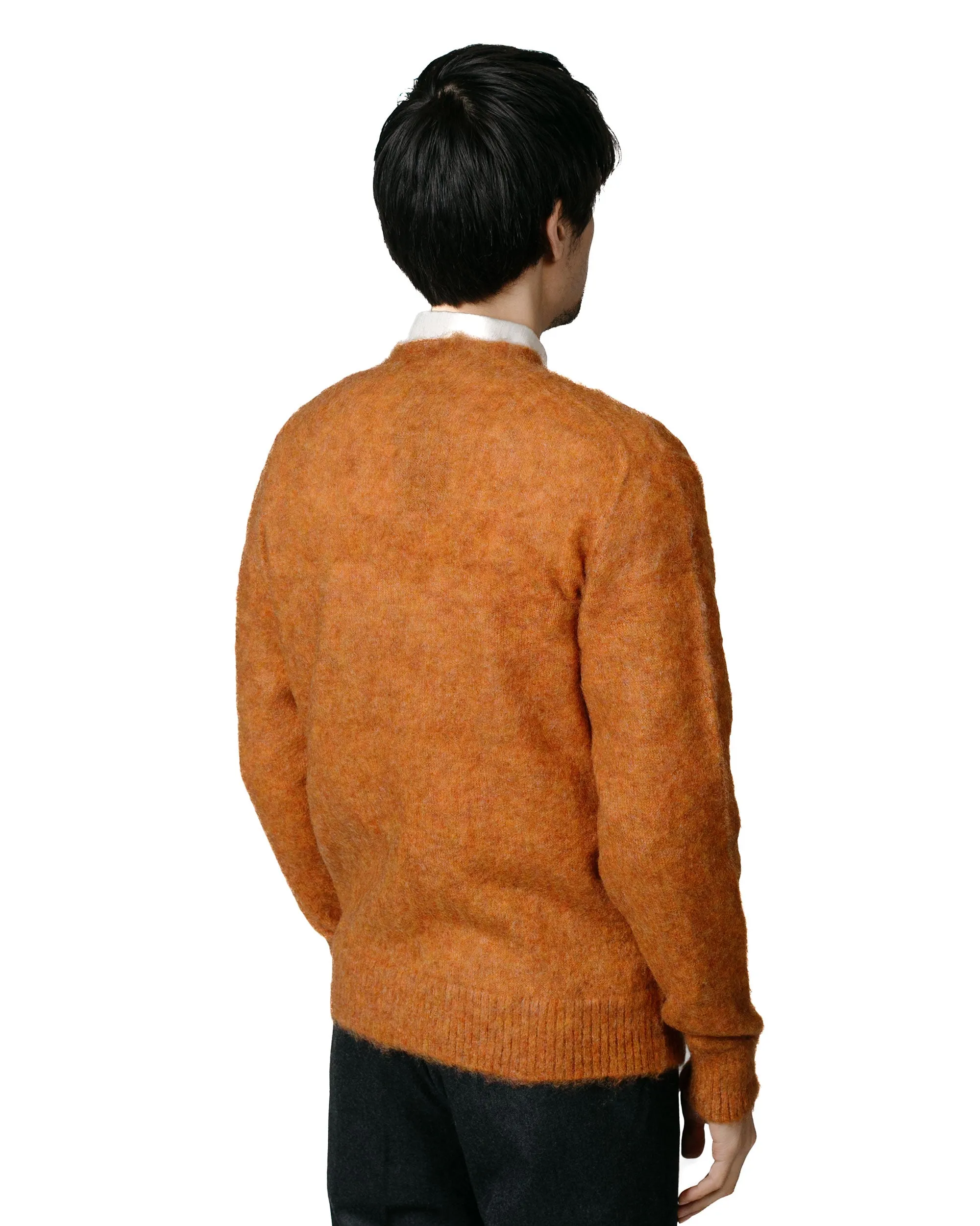 Beams Plus Cardigan Stretch Mohair Orange