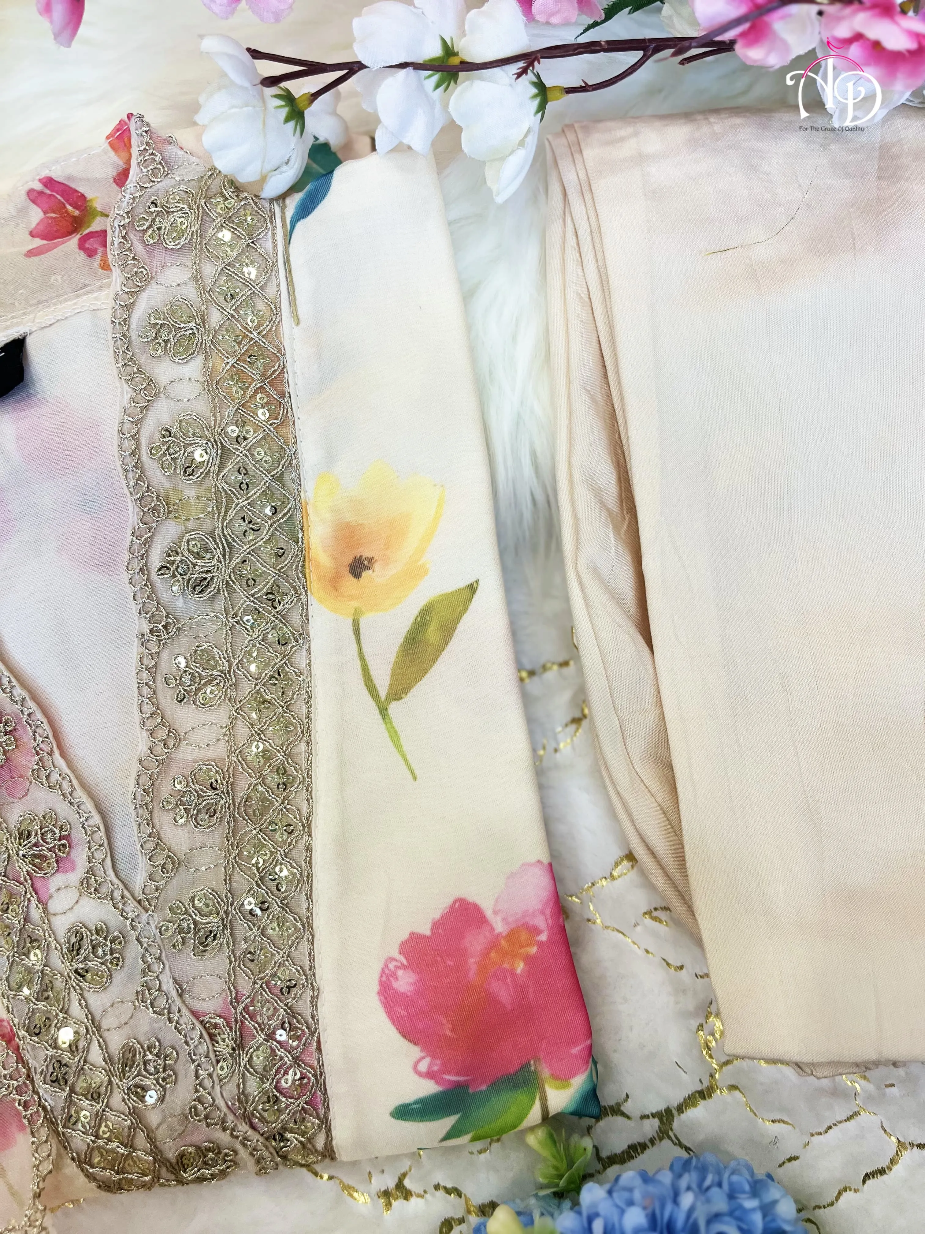 Beautiful Designer Heavy Orgenza Salwar Suit