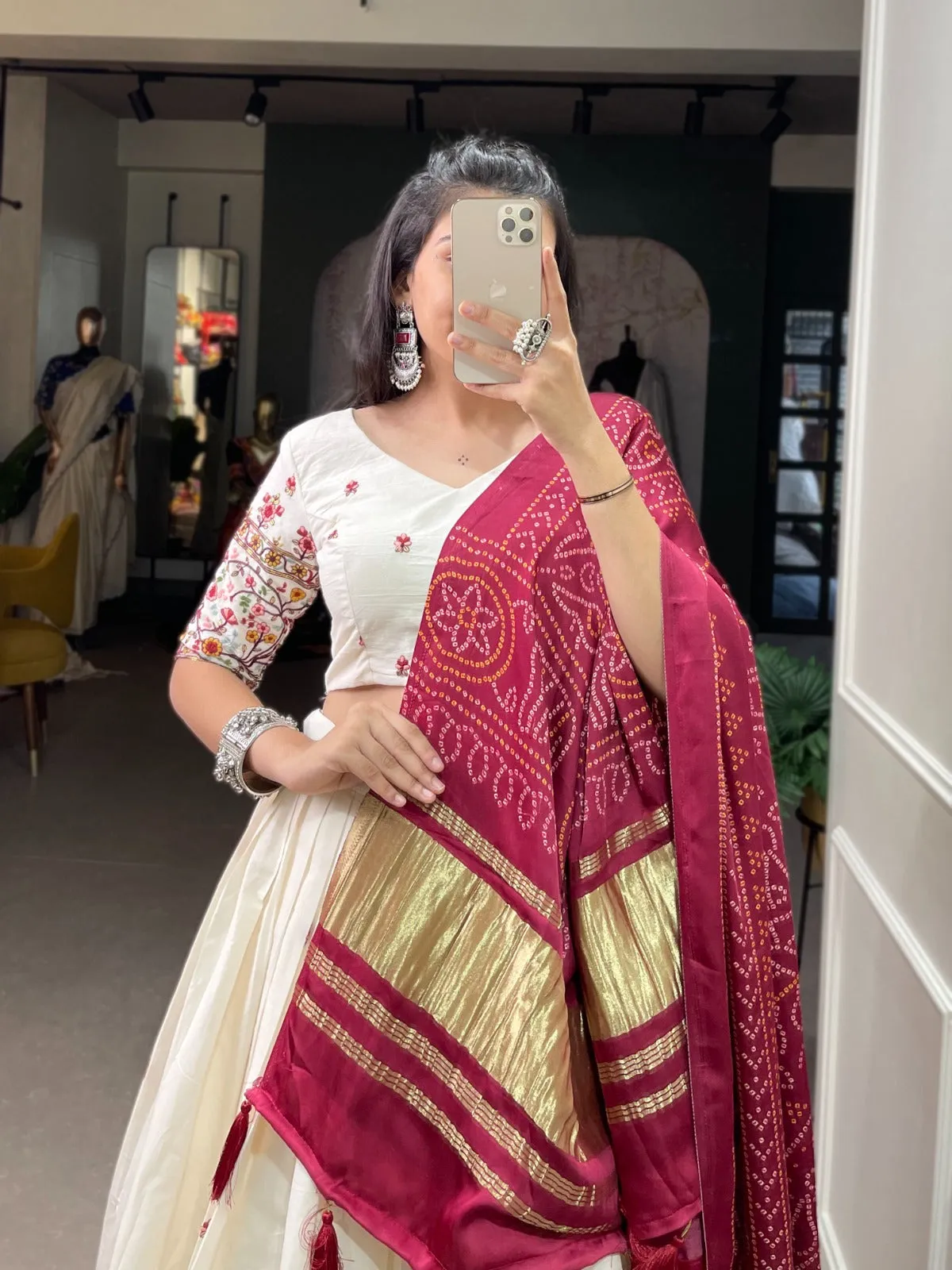 Beautiful Designer Khadi Cotton Lehenga Choli