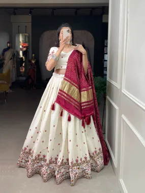 Beautiful Designer Khadi Cotton Lehenga Choli