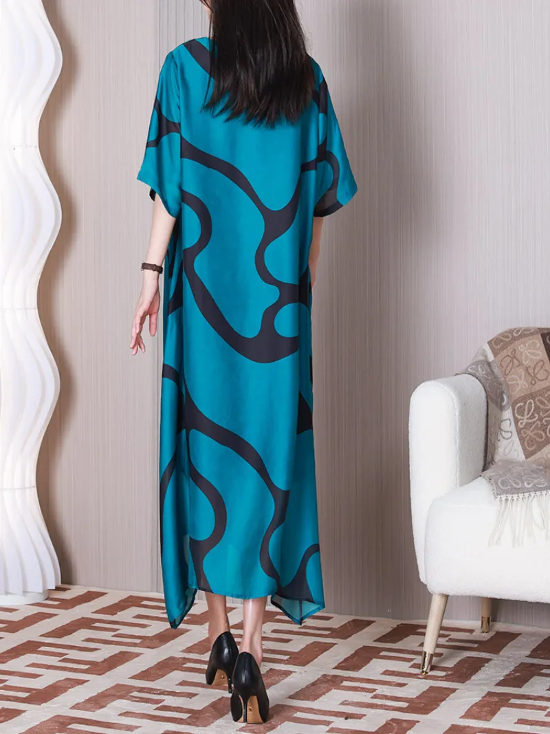 Beautiful life Women's Round Neck A-line Dress