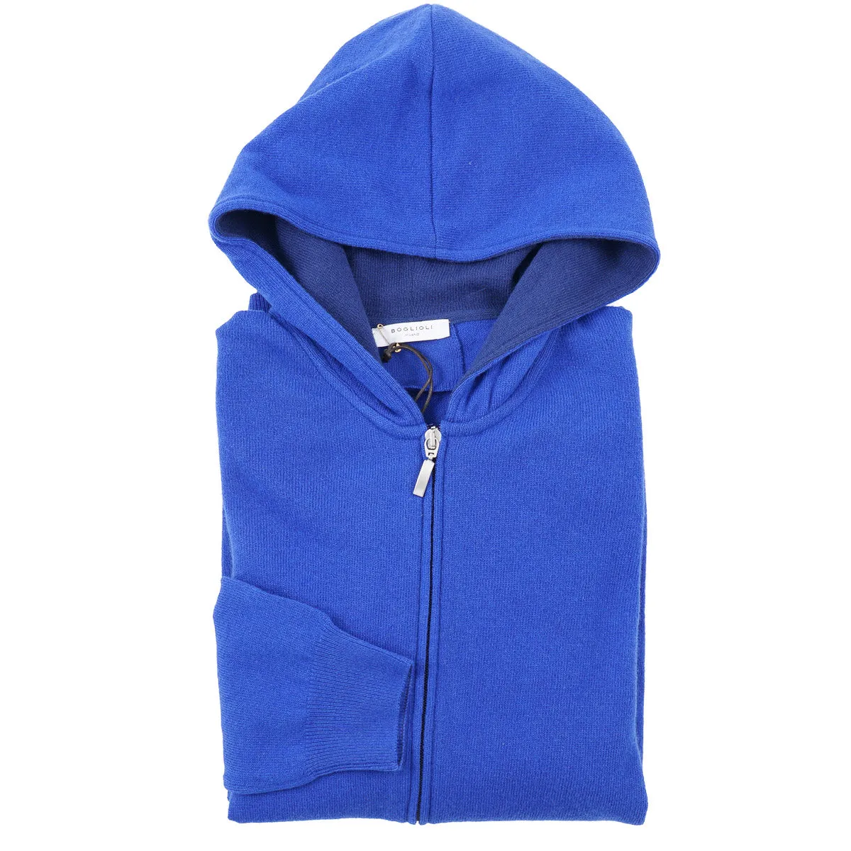 Boglioli Full-Zip Hooded Wool Sweater