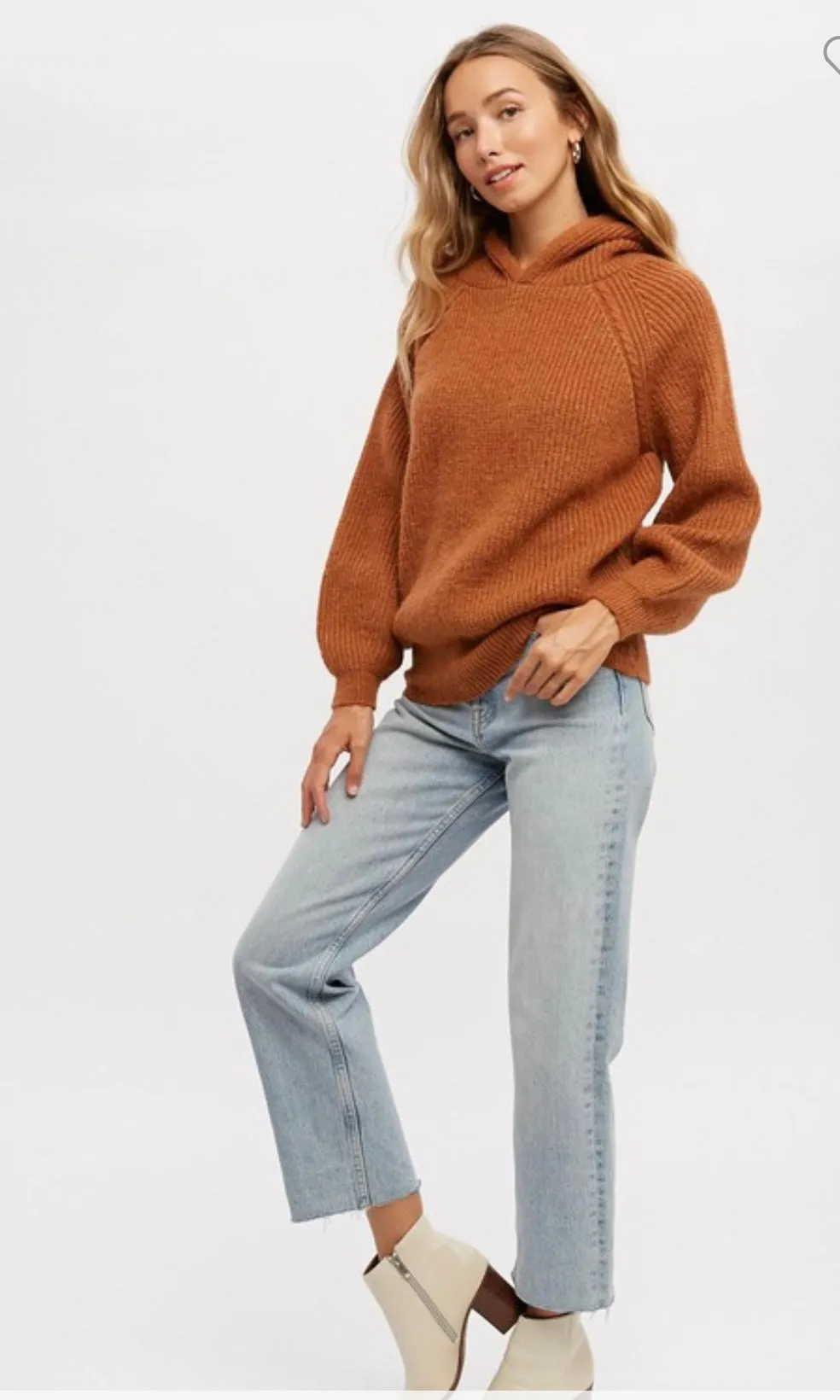 Camel hooded sweater