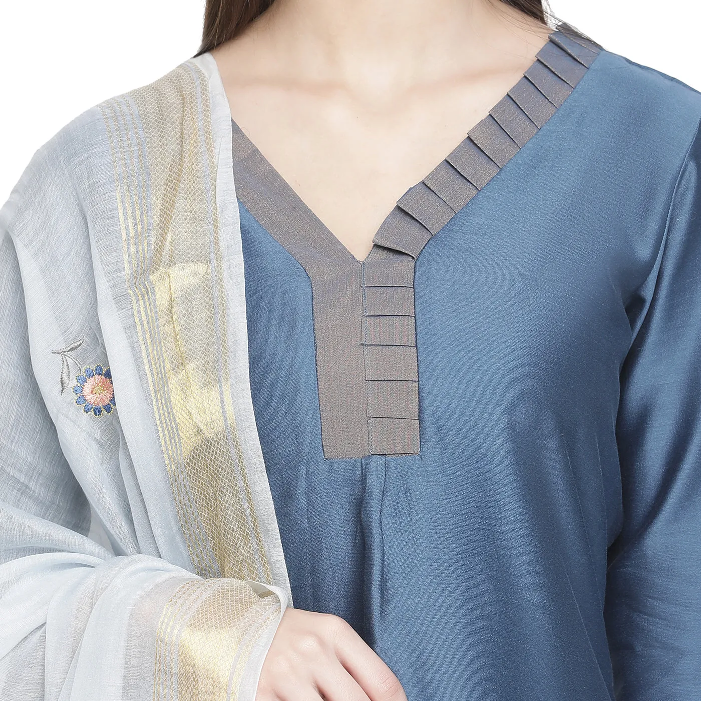 Chanderi Cotton Silk Suit Set