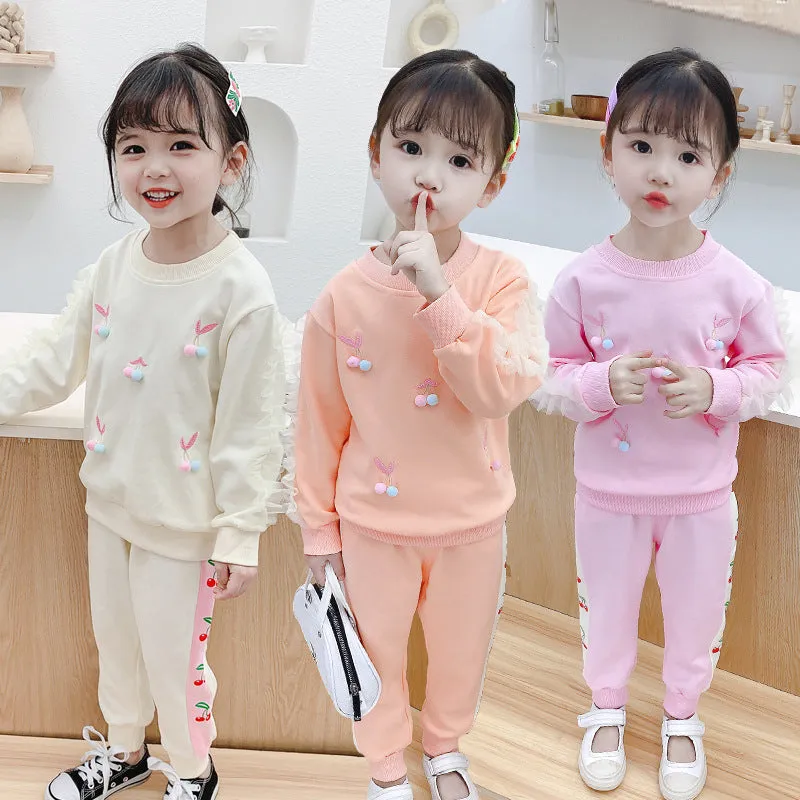 Children's Sports Suits Spring And Autumn Girls' Two-piece Suit