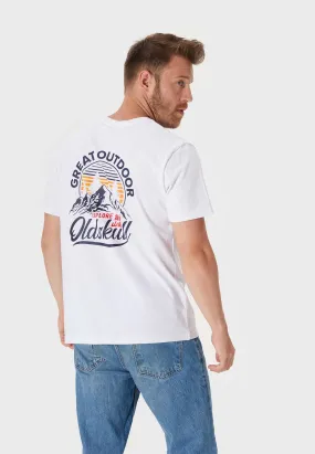 Cliff Banger Backprint T-Shirt White