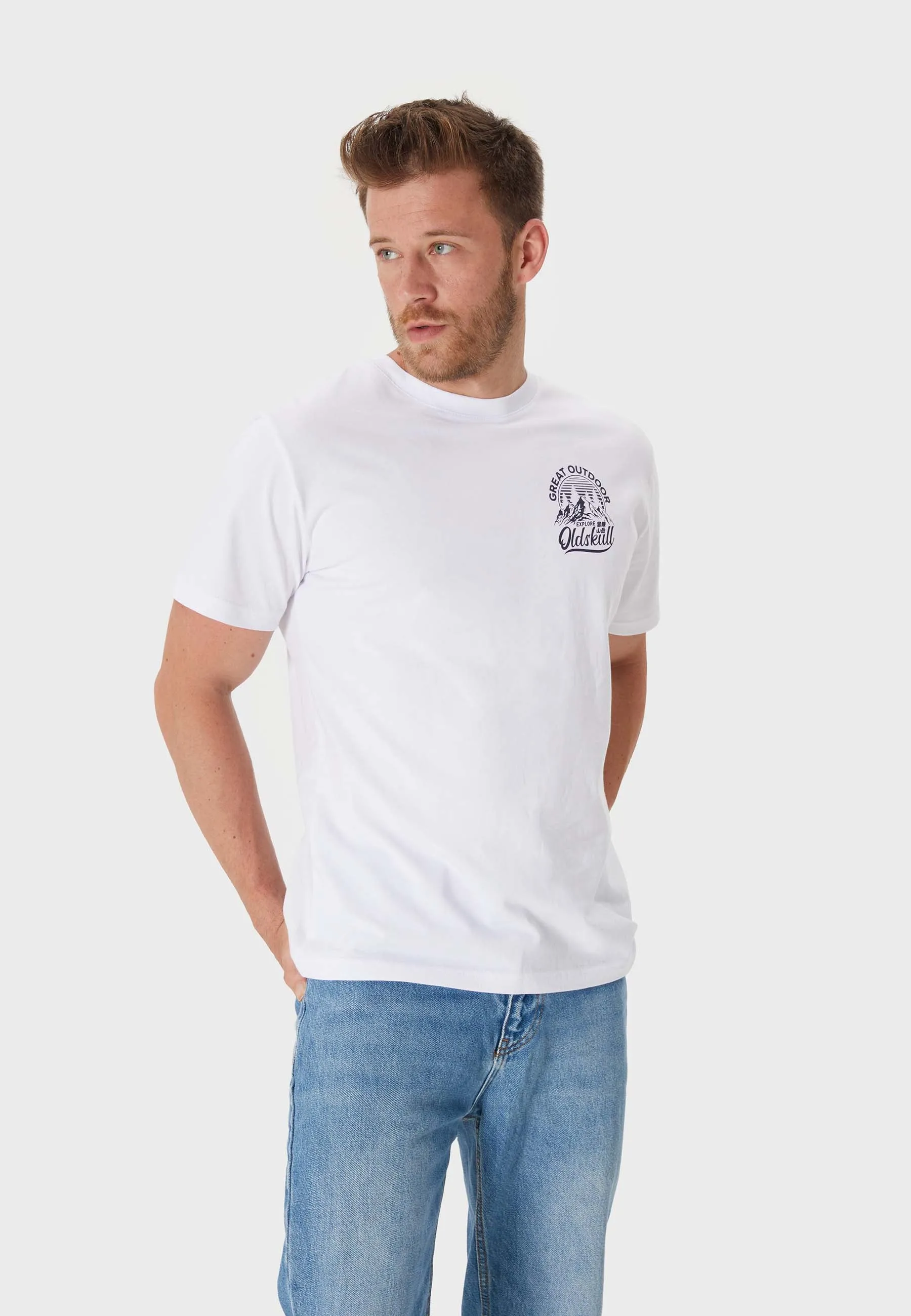 Cliff Banger Backprint T-Shirt White