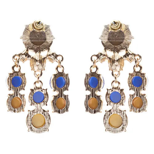 Contemporary Fashion Crystal Rhinestone Daring Design Dangle Earrings E852 Green