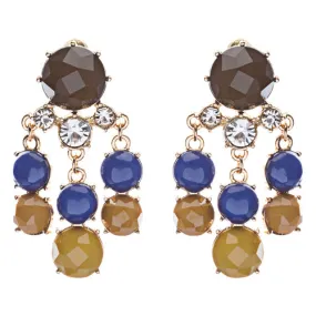 Contemporary Fashion Crystal Rhinestone Daring Design Dangle Earrings E852 Green
