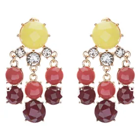 Contemporary Fashion Crystal Rhinestone Daring Design Dangle Earrings E852Yellow