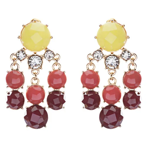 Contemporary Fashion Crystal Rhinestone Daring Design Dangle Earrings E852Yellow