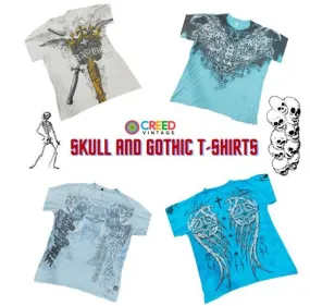 CR1223 Skull and Gothic T-shirts - 40 Pcs