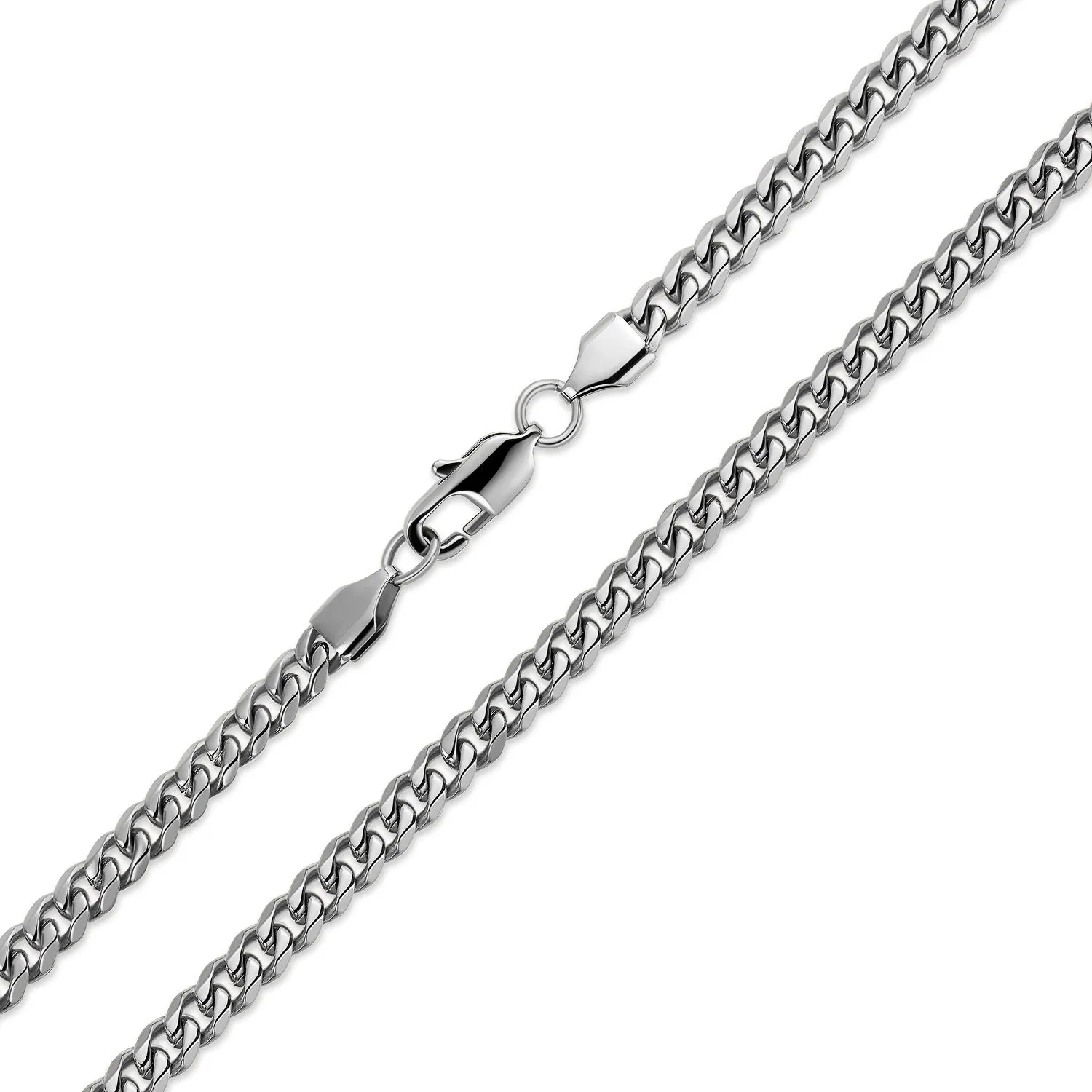 Curb Chain Necklace Mens Black IP Silver Gold Stainless Steel 18,20,24,30 Inch