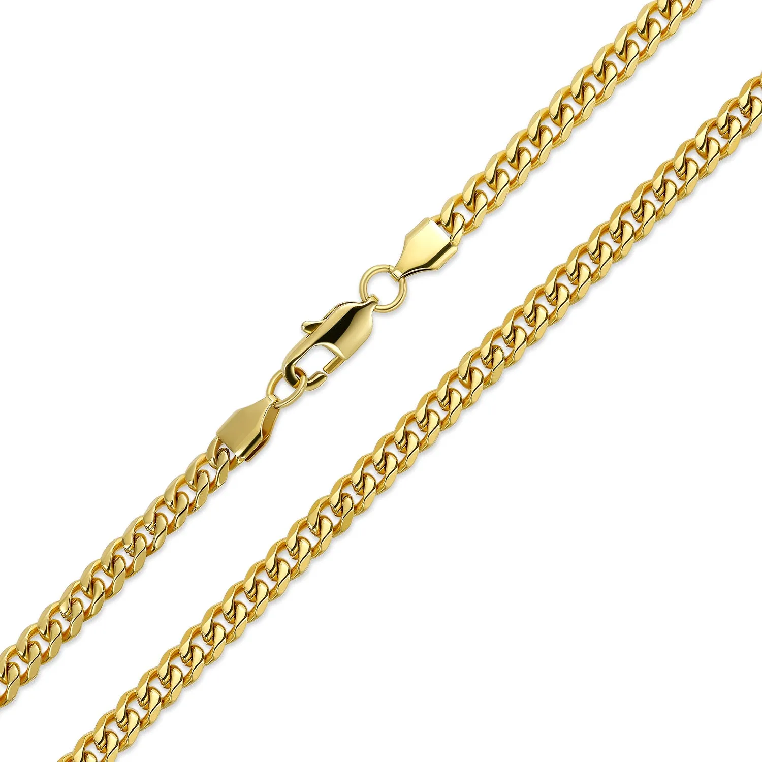 Curb Chain Necklace Mens Black IP Silver Gold Stainless Steel 18,20,24,30 Inch