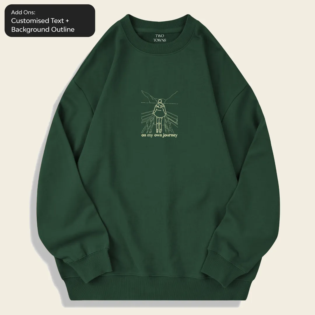 Customised Photo Outline Sweatshirt in Pebble Grey