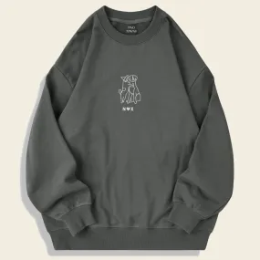 Customised Photo Outline Sweatshirt in Pebble Grey