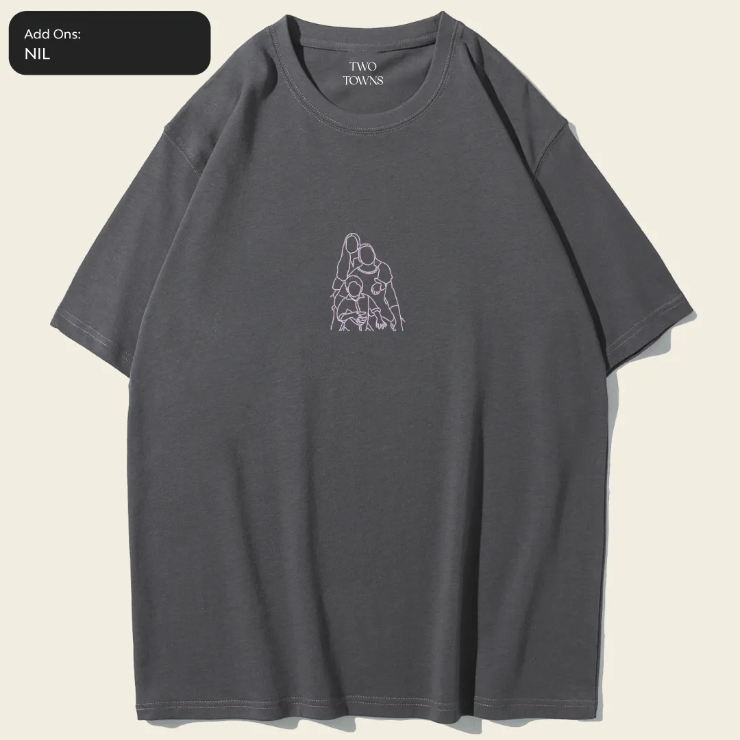Customised Photo Outline Sweatshirt in Pebble Grey