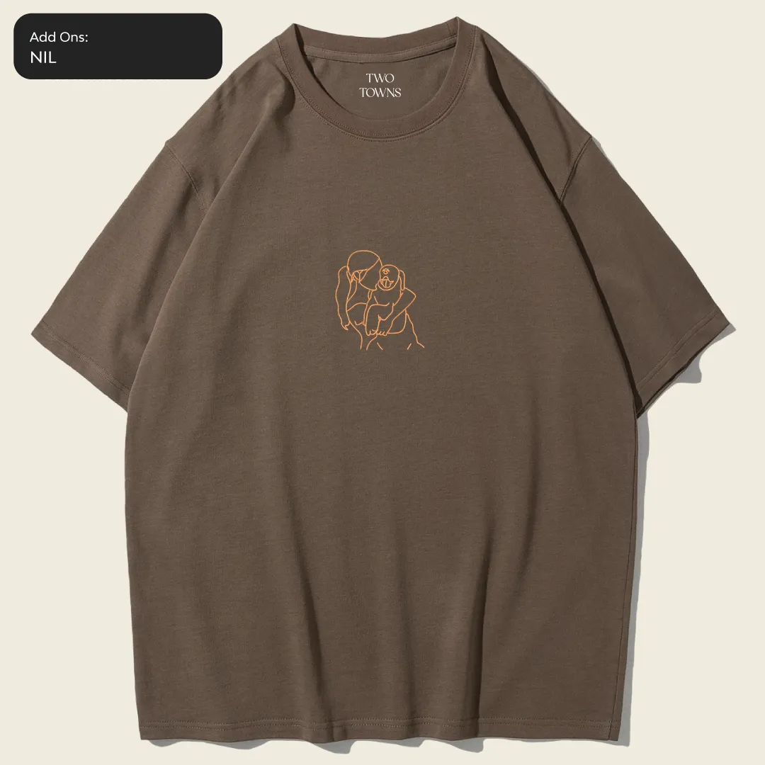 Customised Photo Outline Sweatshirt in Pebble Grey