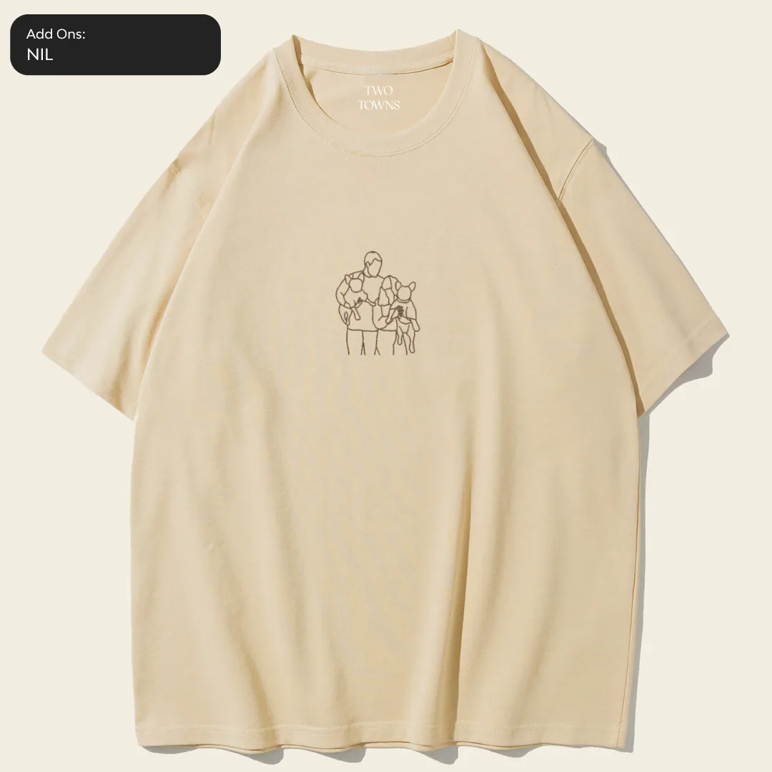 Customised Photo Outline Sweatshirt in Pebble Grey