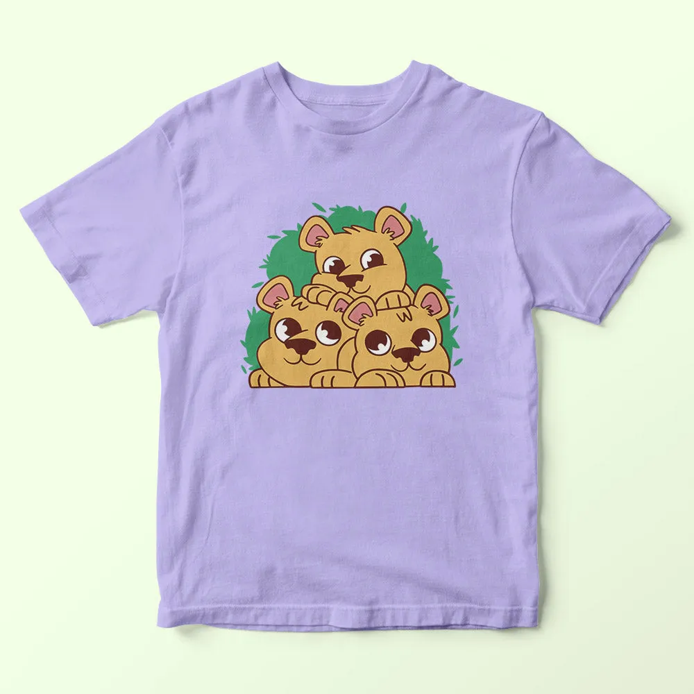 Cute Lion Cubs Kids T-Shirt